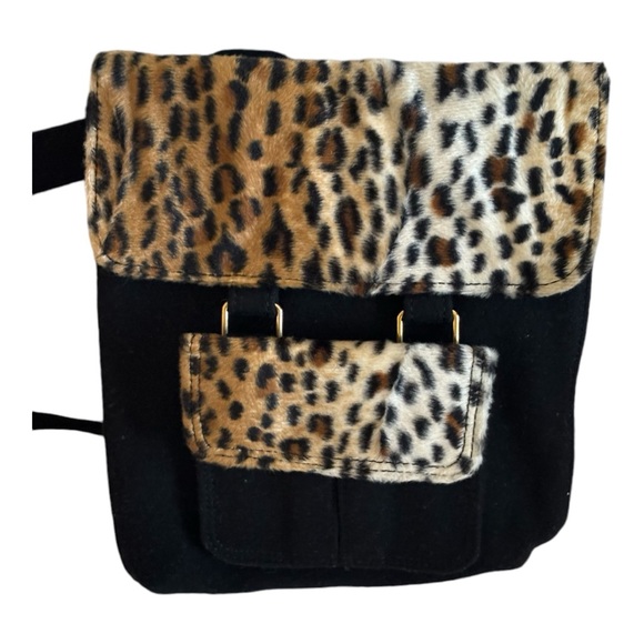 Comeco Women's Black/ Leopard Print Fanny Pack - Fashion Waist Pack - Picture 9 of 11